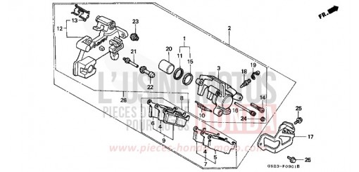 REAR BRAKE PANEL (CR80RN/RP/RR) CR80RS de 1995